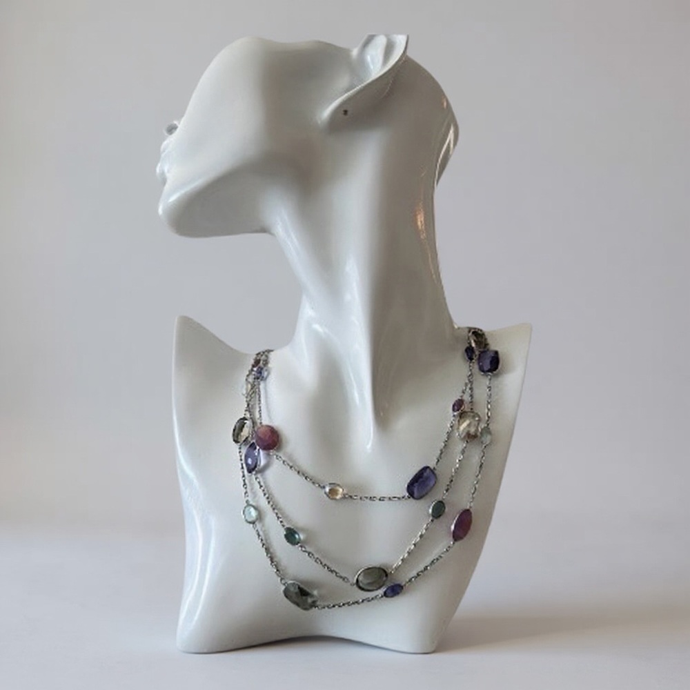 Authentic Swarovski Colorful Gemstone Necklace - Picture 2 of 4